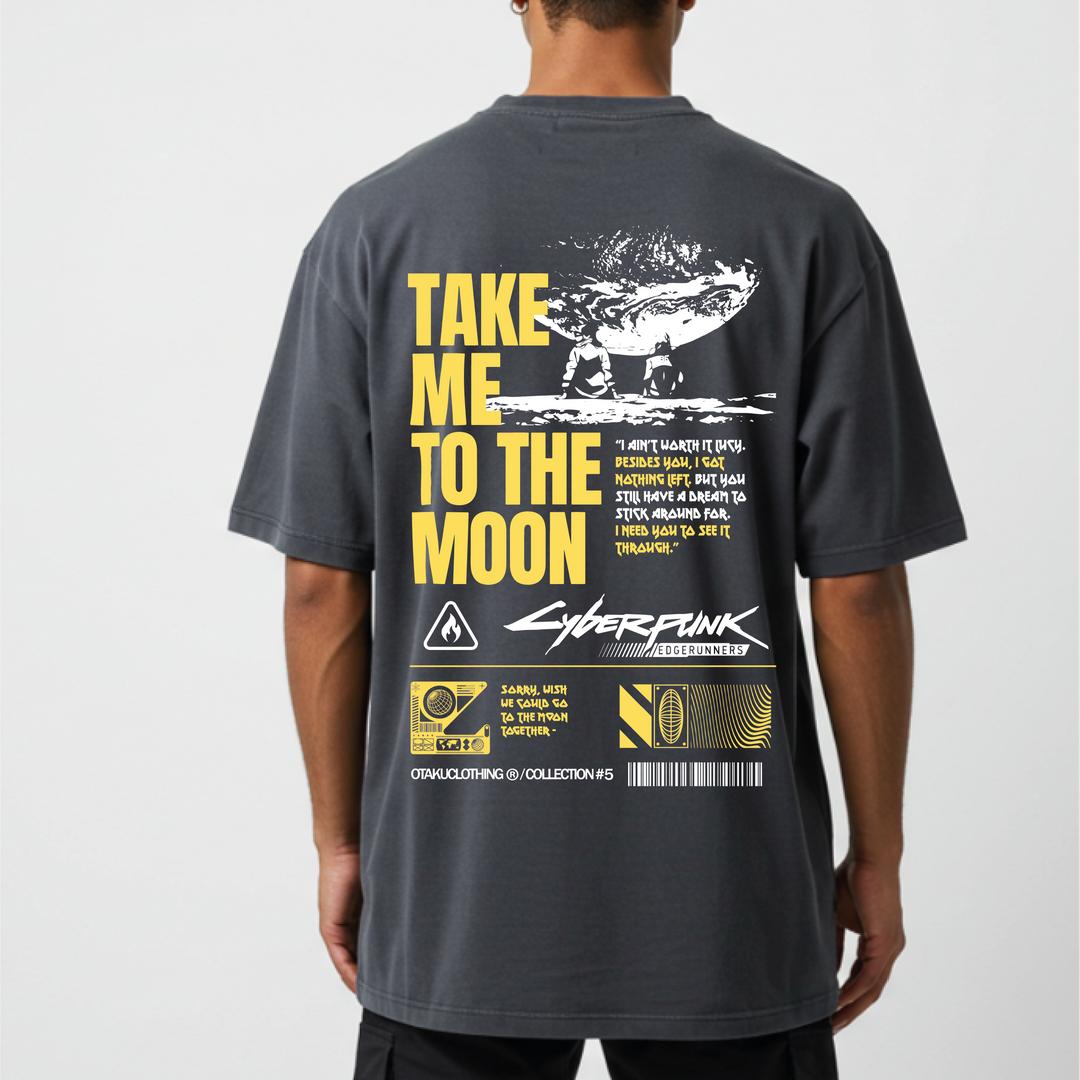 Take me to the moon - Cyberpunk Gray Tee