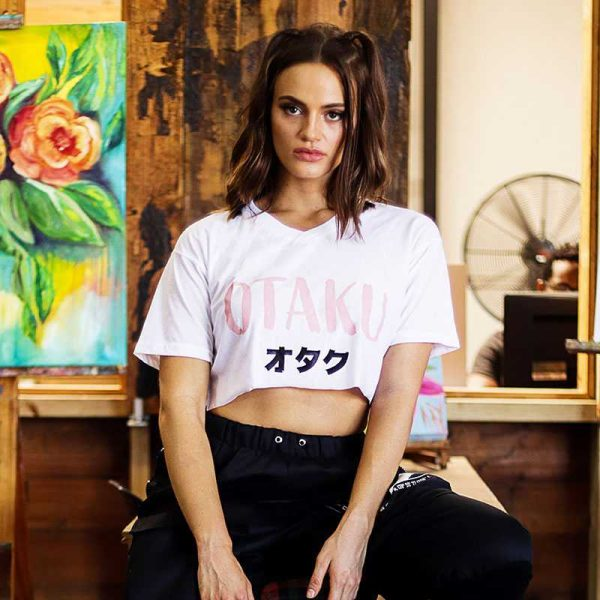 Pink Otaku Crop Top