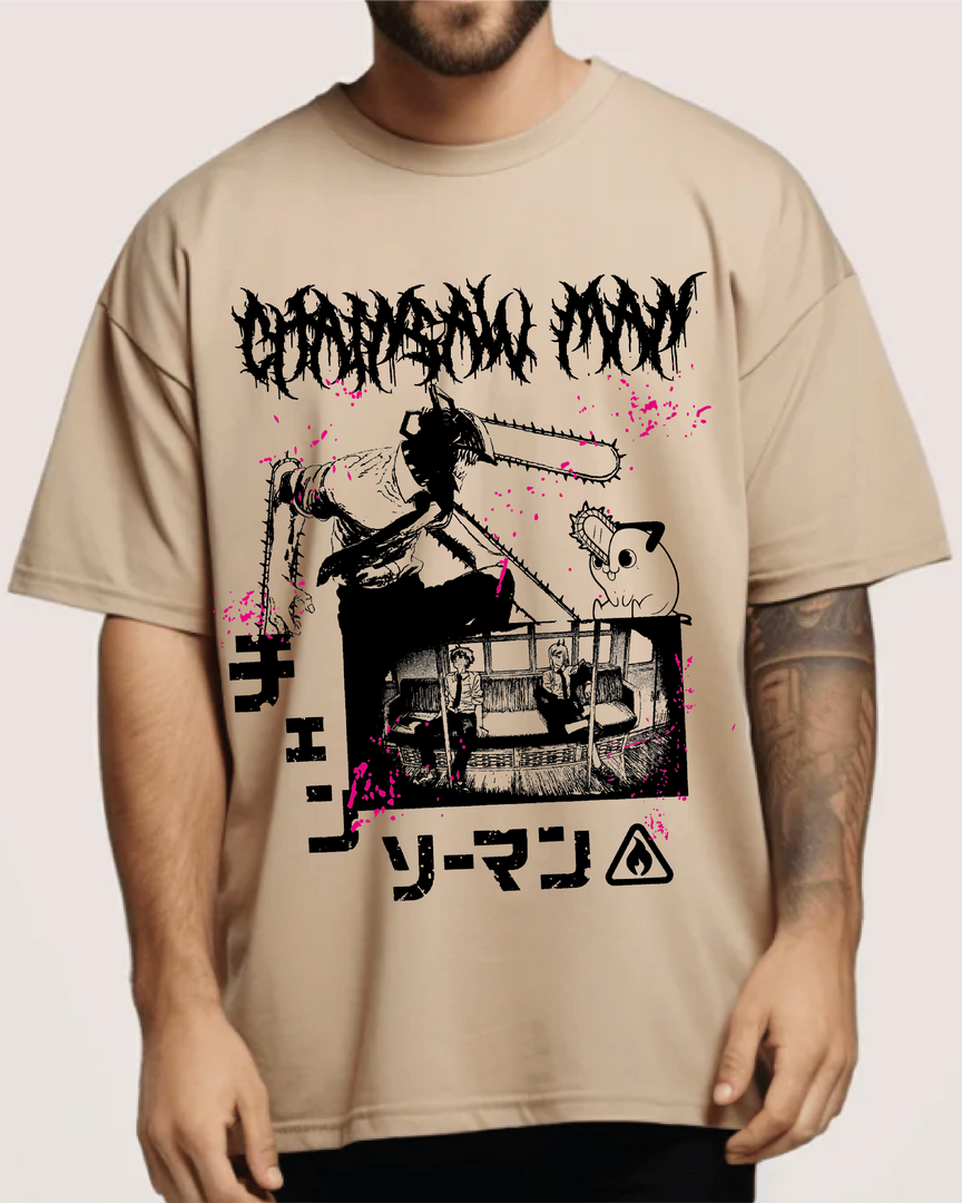 Chainsaw Man - Beige Tee
