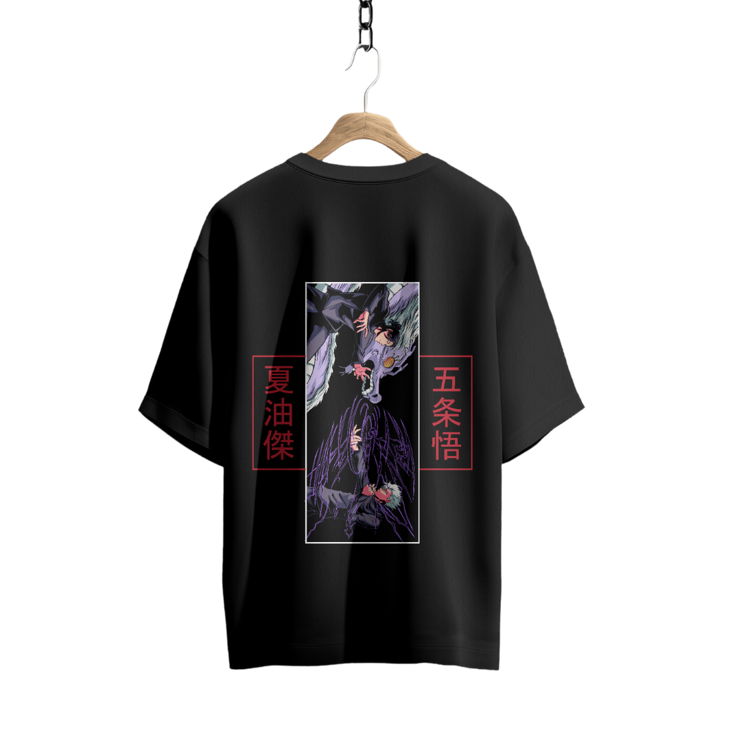 UNSTOPPABLE DUO - Gojo & Geto Oversized pump cover tee