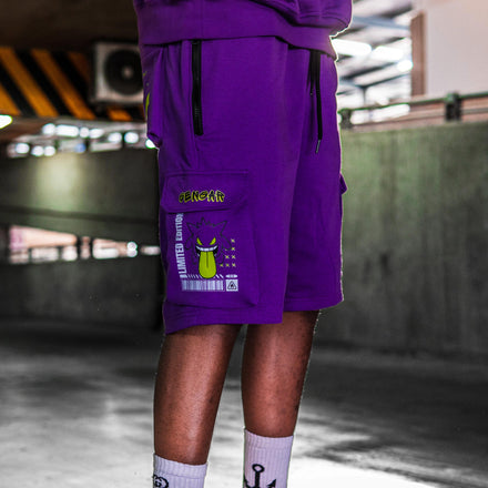 Ghost Trainer - Gengar Purple Cargo shorts