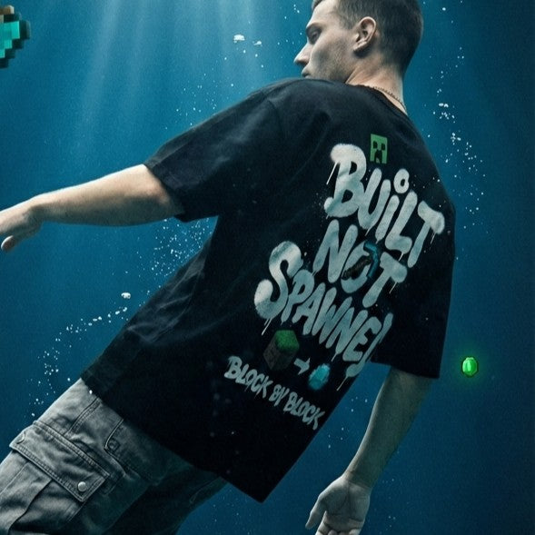 RAGS TO DIAMONDS - Minecraft Oversized BLK Tee