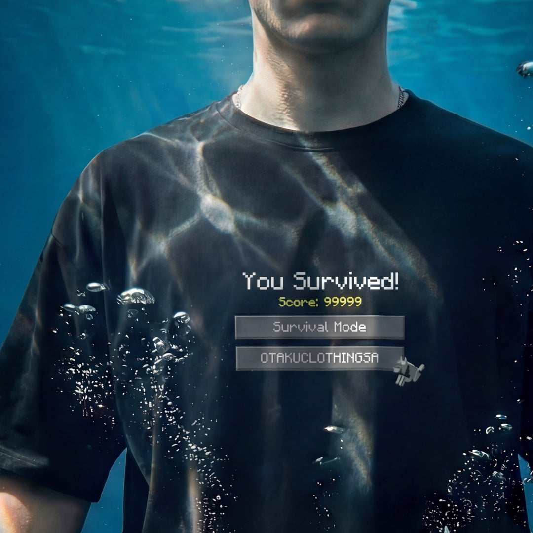 RAGS TO DIAMONDS - Minecraft Oversized BLK Tee