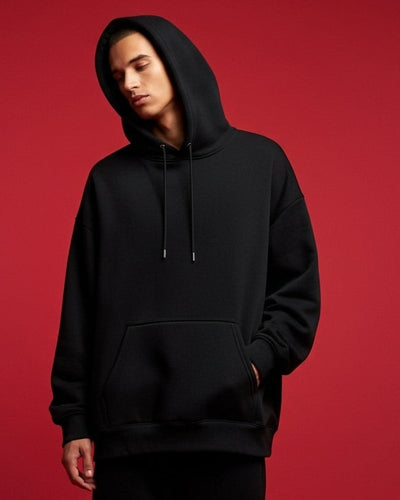 Black 450 gsm Heavy weight hoodie