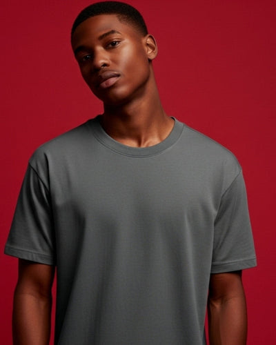 Charcoal Grey 180 GSM Fitted Tee