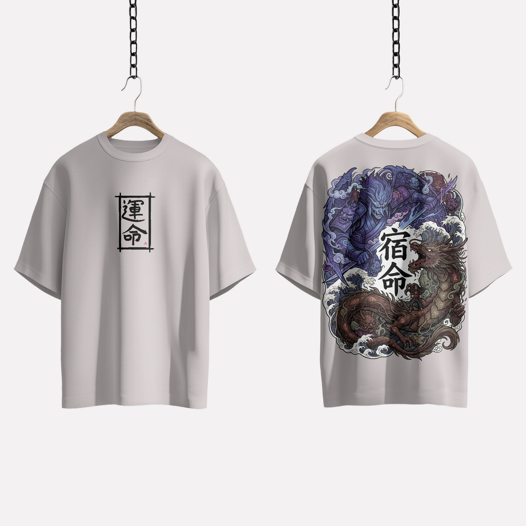 CLASH OF THE TITANS - Oversized Grey Tee