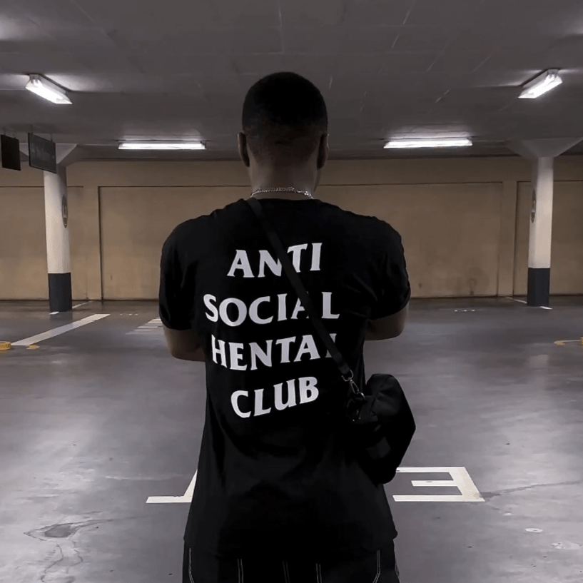 (Clean Version) Anti Social Hentai Club BLK Tee