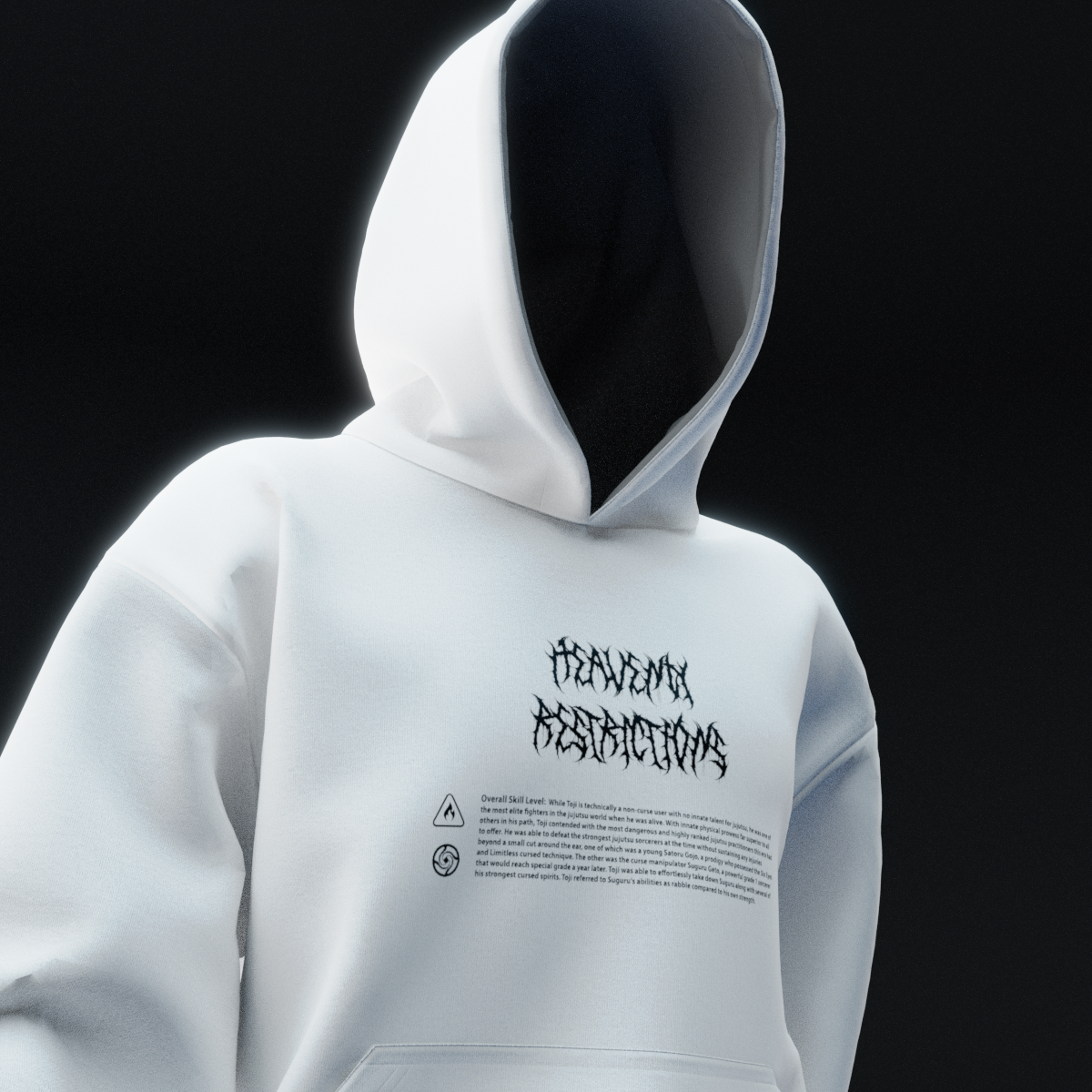 Heavenly Restrictions - JJK Toji Fushiguro WHT Hoodie