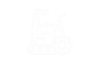 Large-Scale Manufacturing white icon